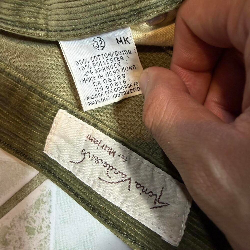 Zara‎ khaki green corduroy trousers - Picture 3 of 6